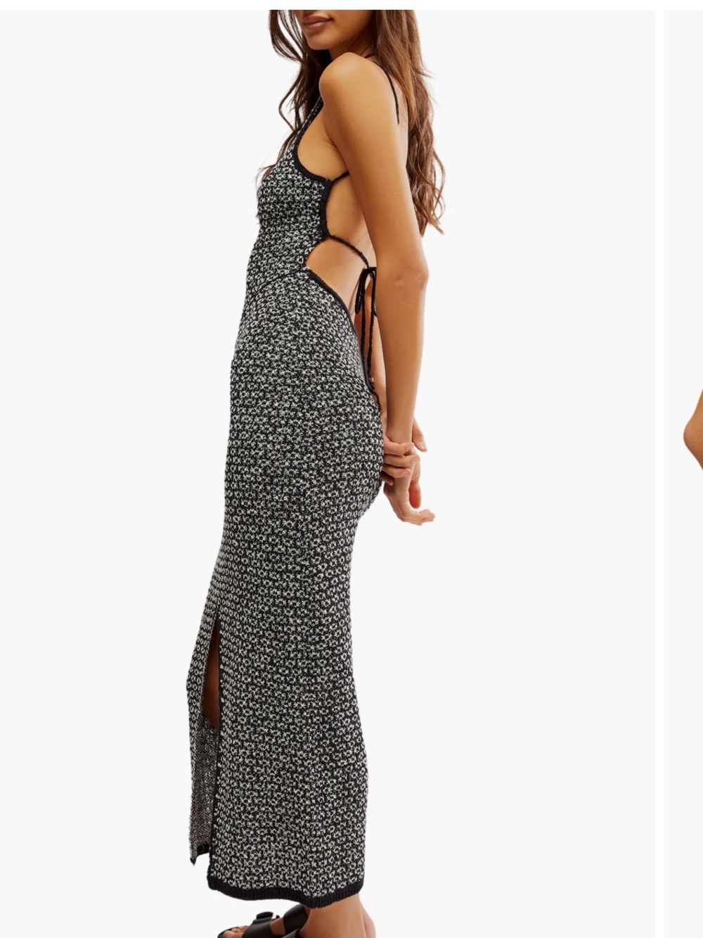 Free people knit backless maxi dress
